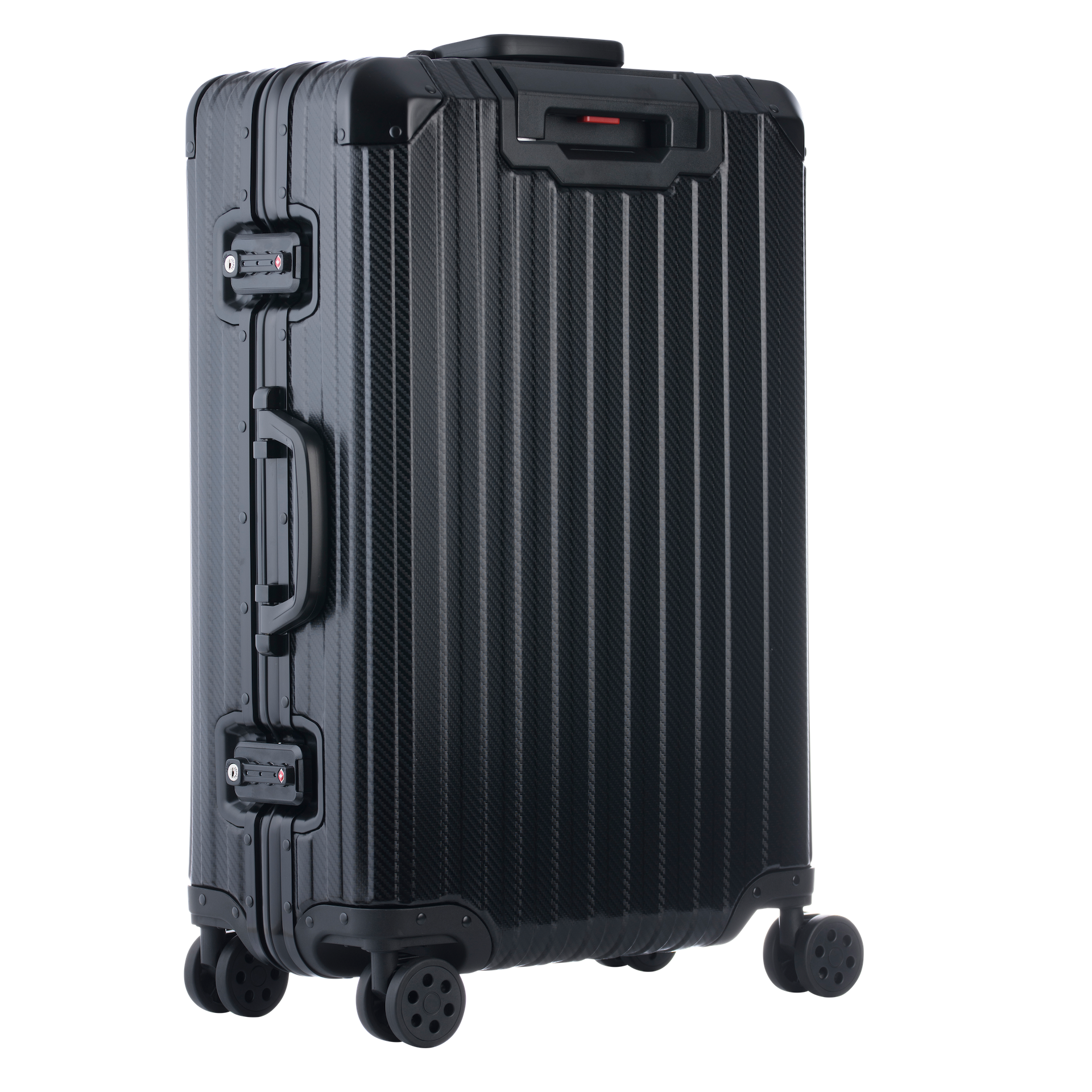 Aluminum   Black Suitcase