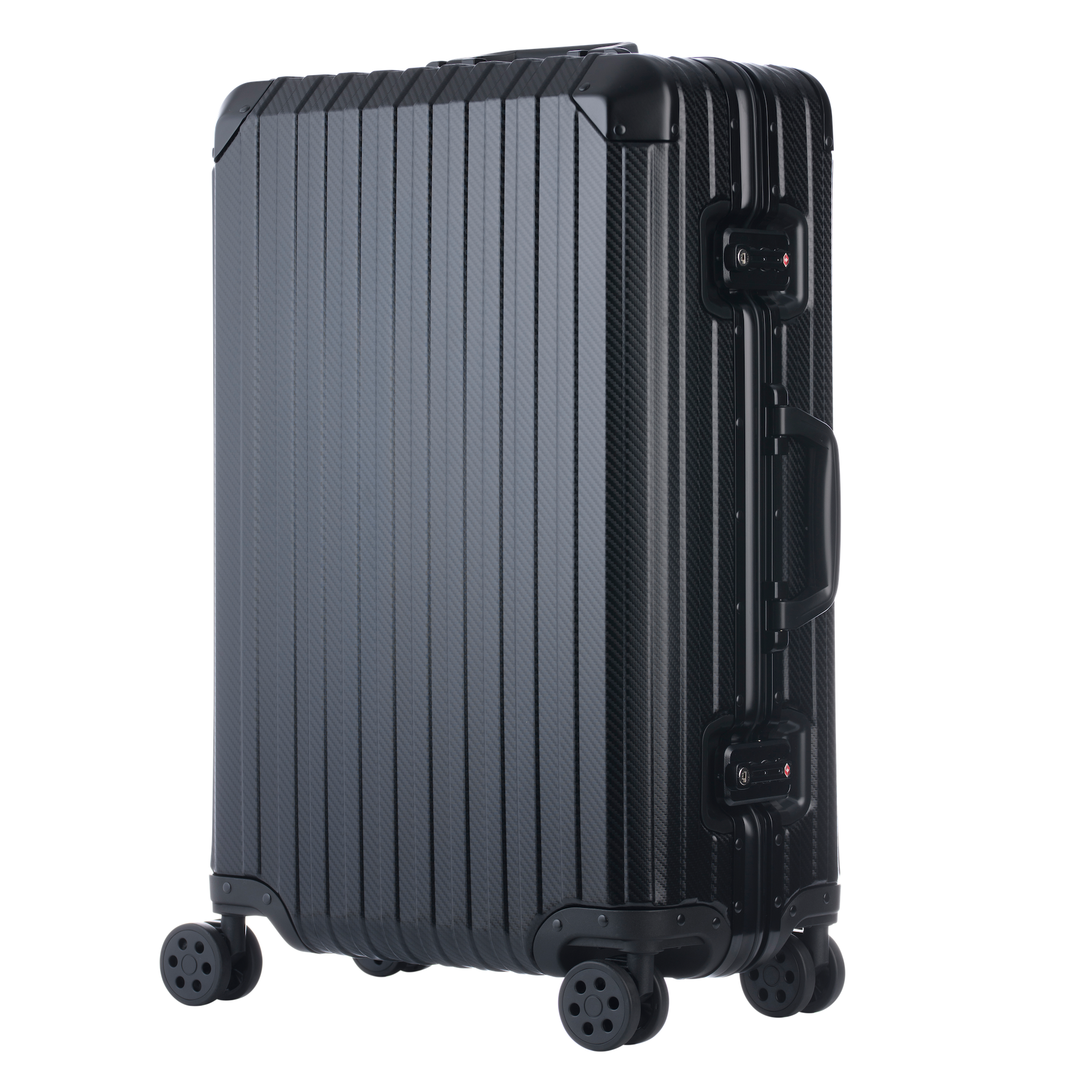 Aluminum   Black Suitcase