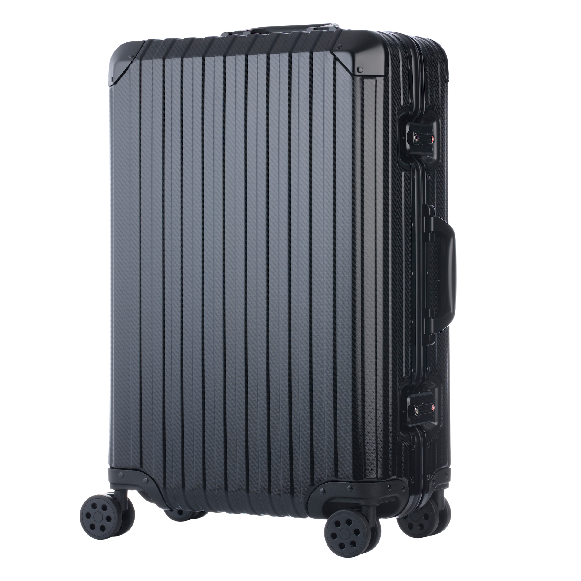 Aluminum   Black Suitcase