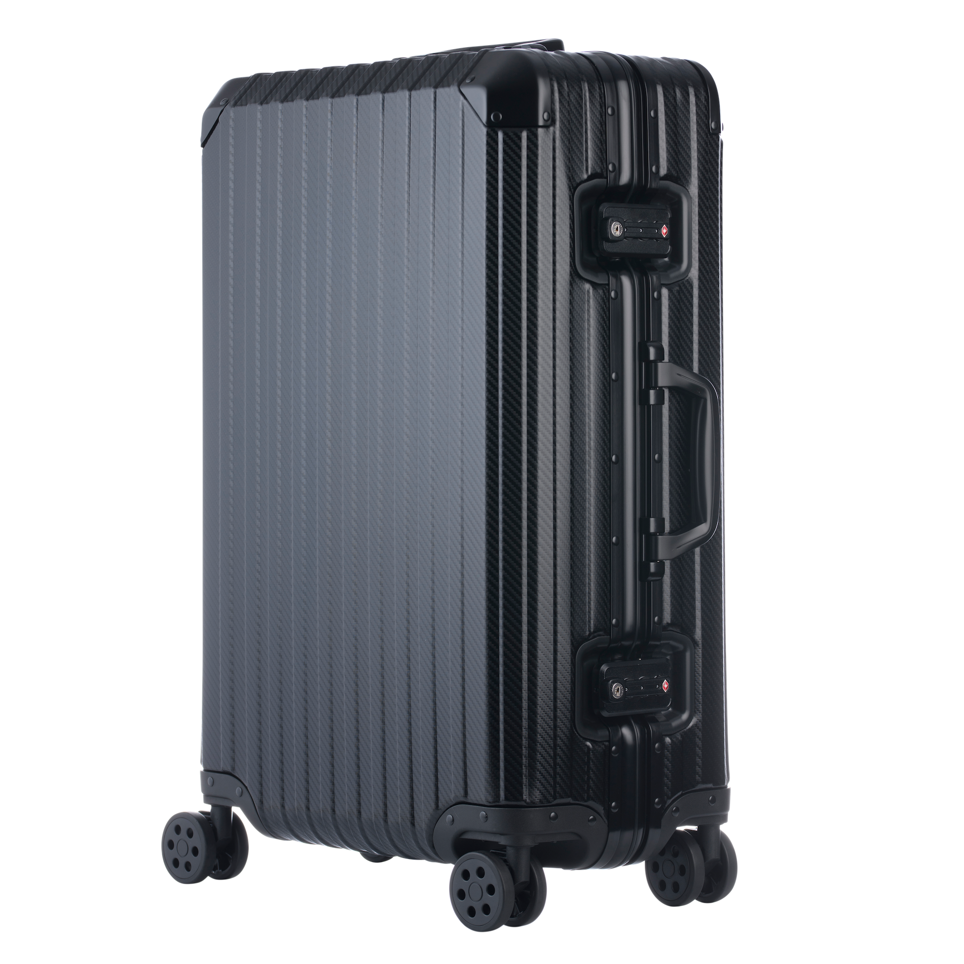 Aluminum   Black Suitcase