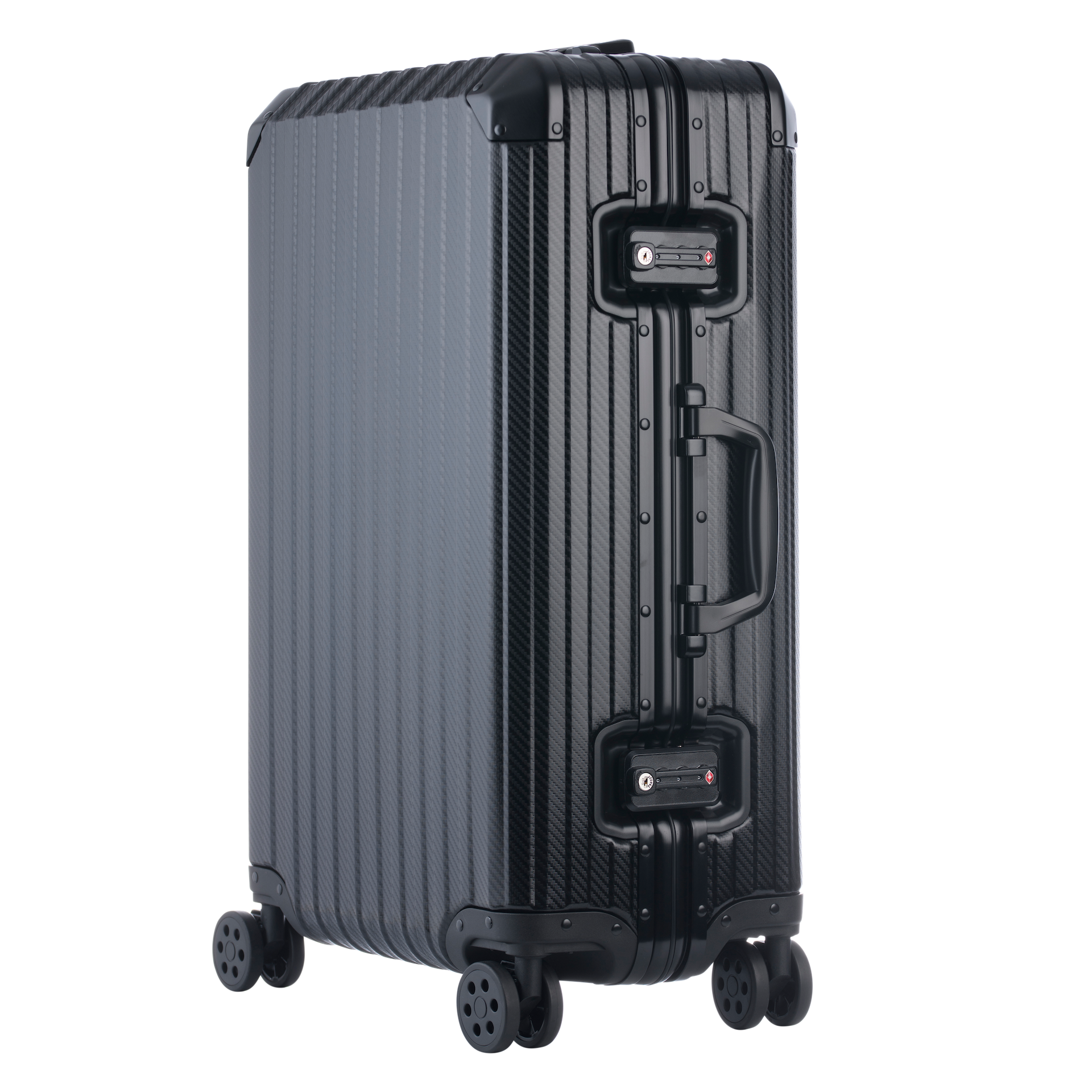 Aluminum   Black Suitcase