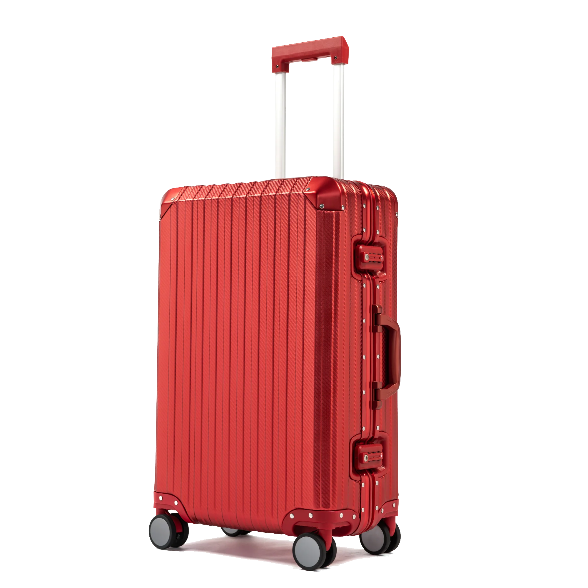 Aluminium Red Suitcase