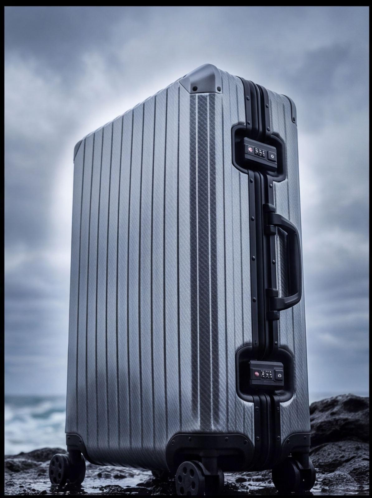 The Atlas Aluminium Luggage — Gunmetal