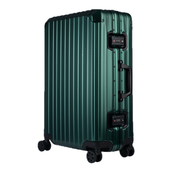 Aluminum   Green Suitcase