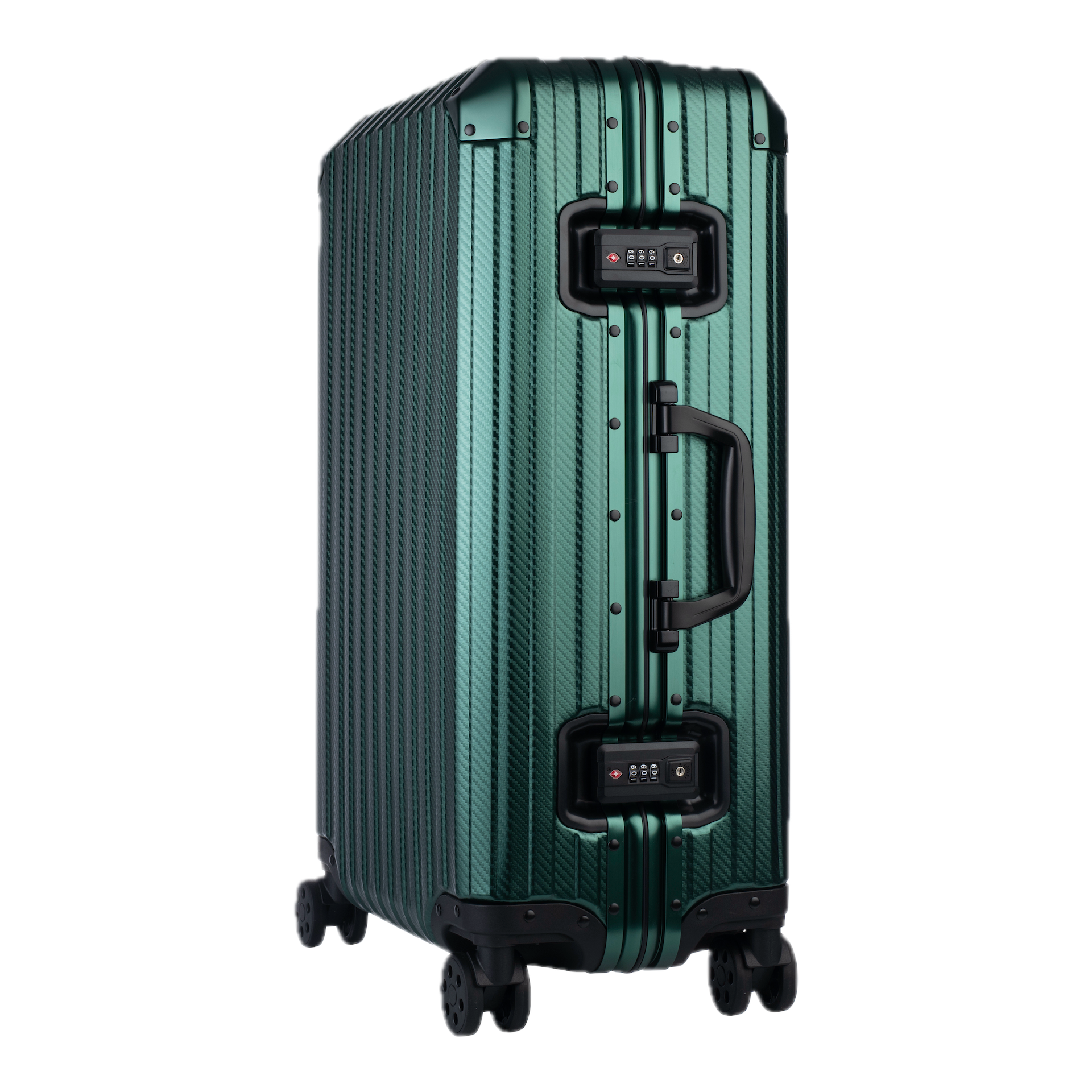 Aluminum   Green Suitcase