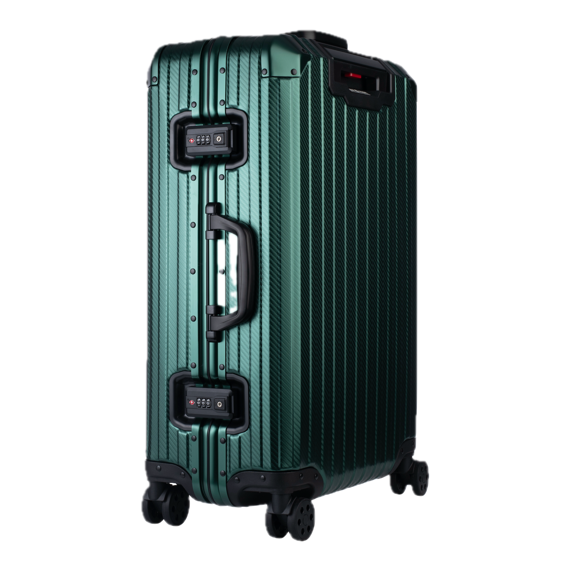 Aluminum   Green Suitcase