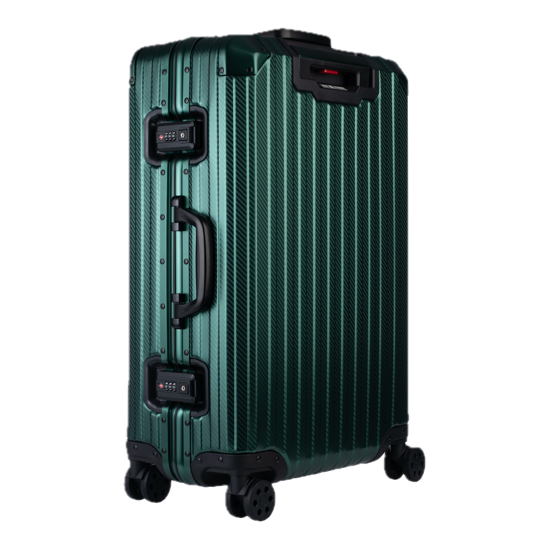 Aluminum   Green Suitcase