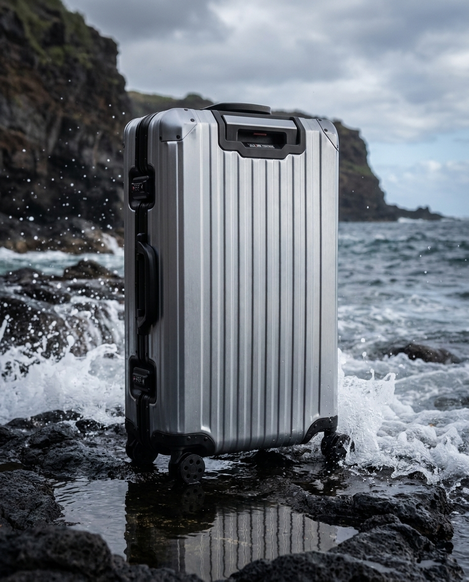 The Atlas Aluminium Luggage — Gunmetal