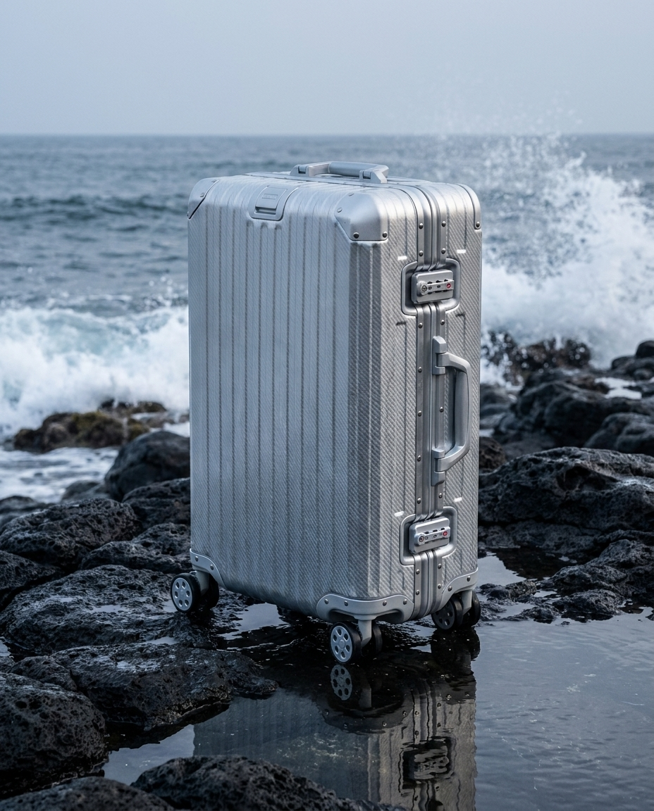 The Atlas Aluminium Luggage — Silver