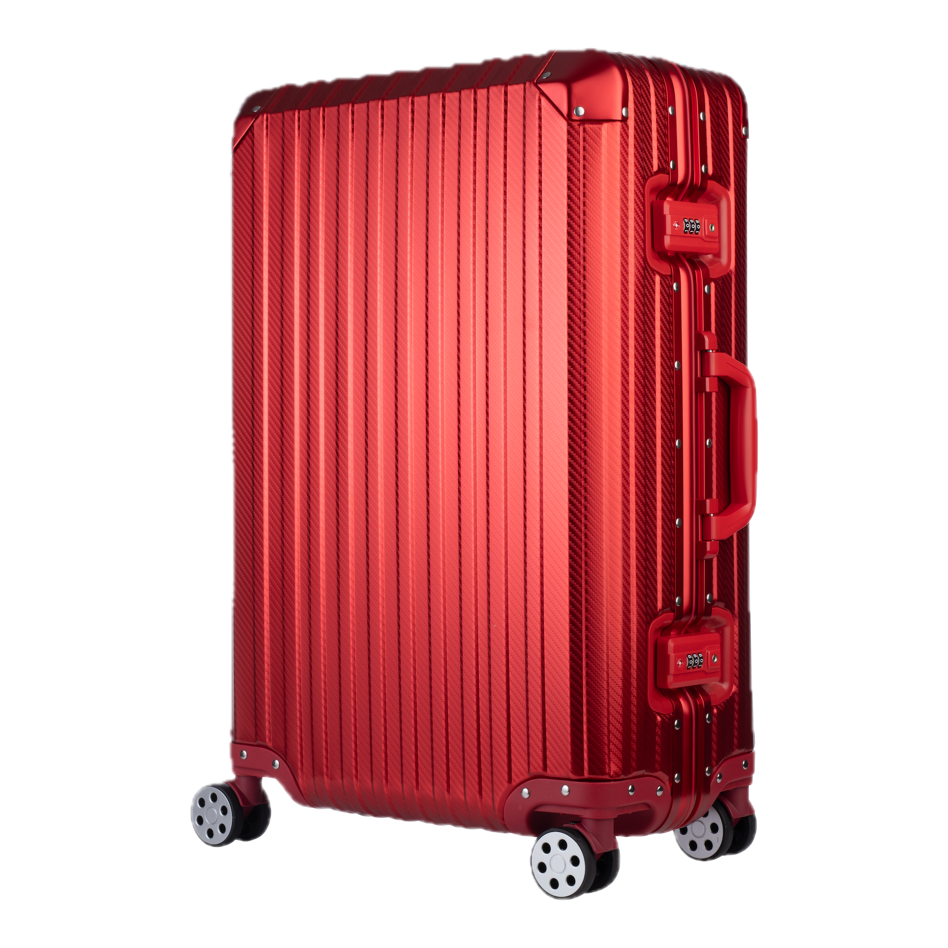 Aluminum Red Suitcase