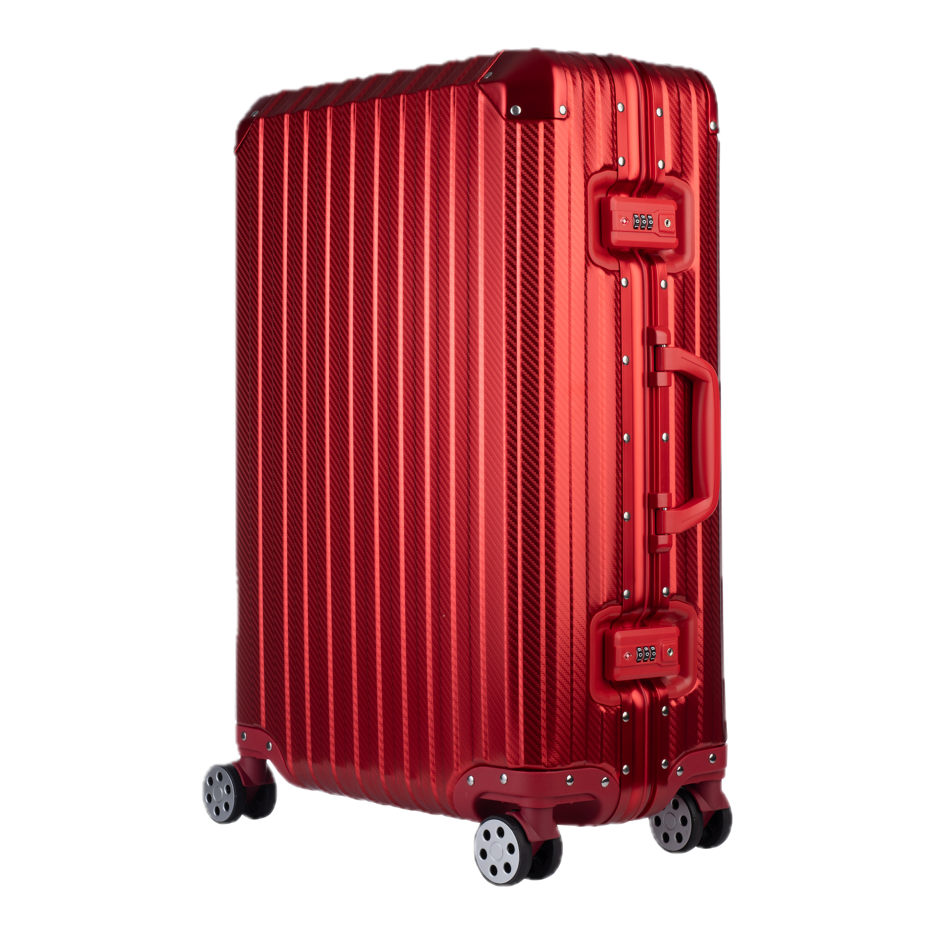 Aluminum Red Suitcase