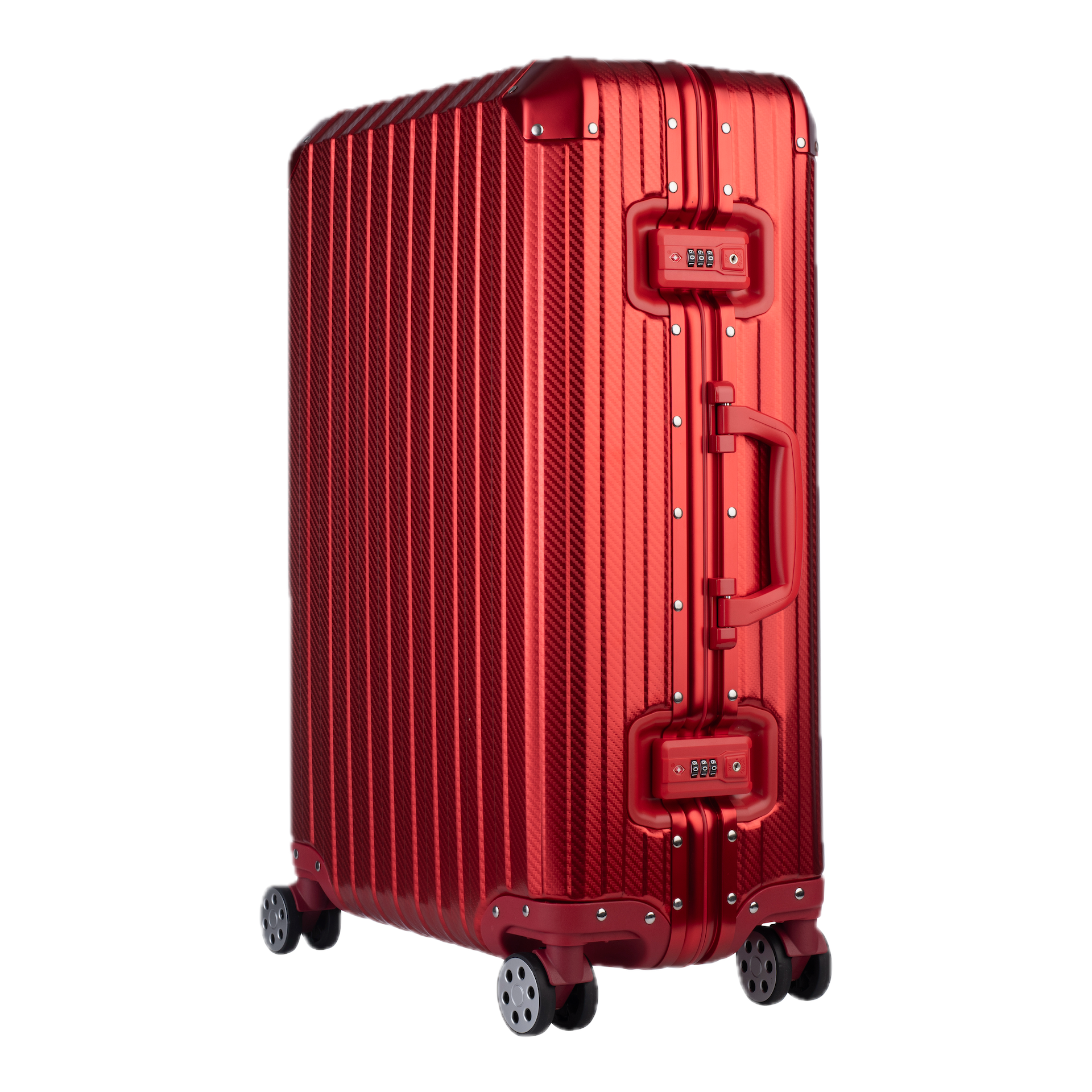 Aluminum Red Koffer